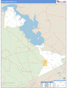 San Jacinto County, TX Digital Map Basic Style